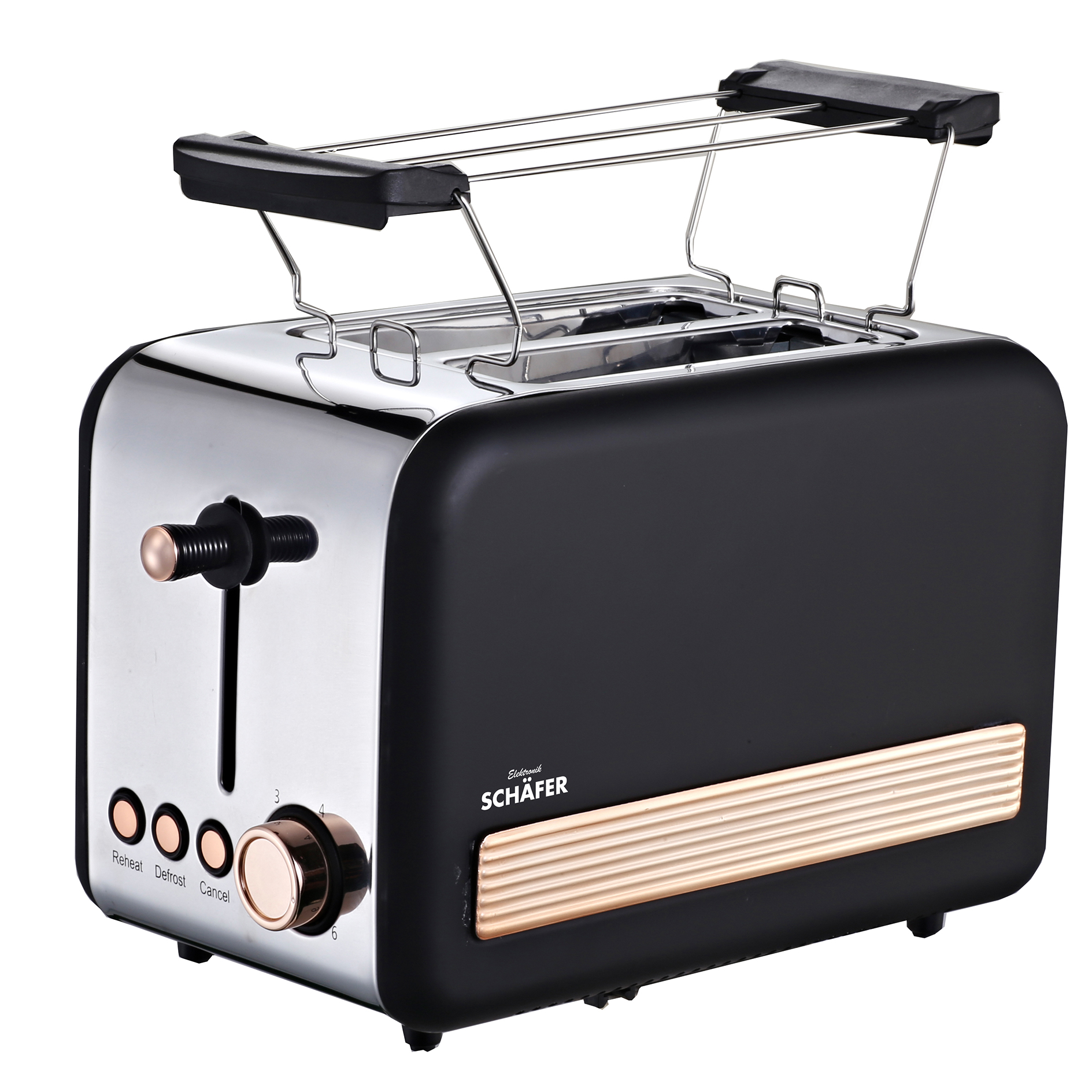 SCHÄFER Toaster RETRO 79298 - schwarz-roségold