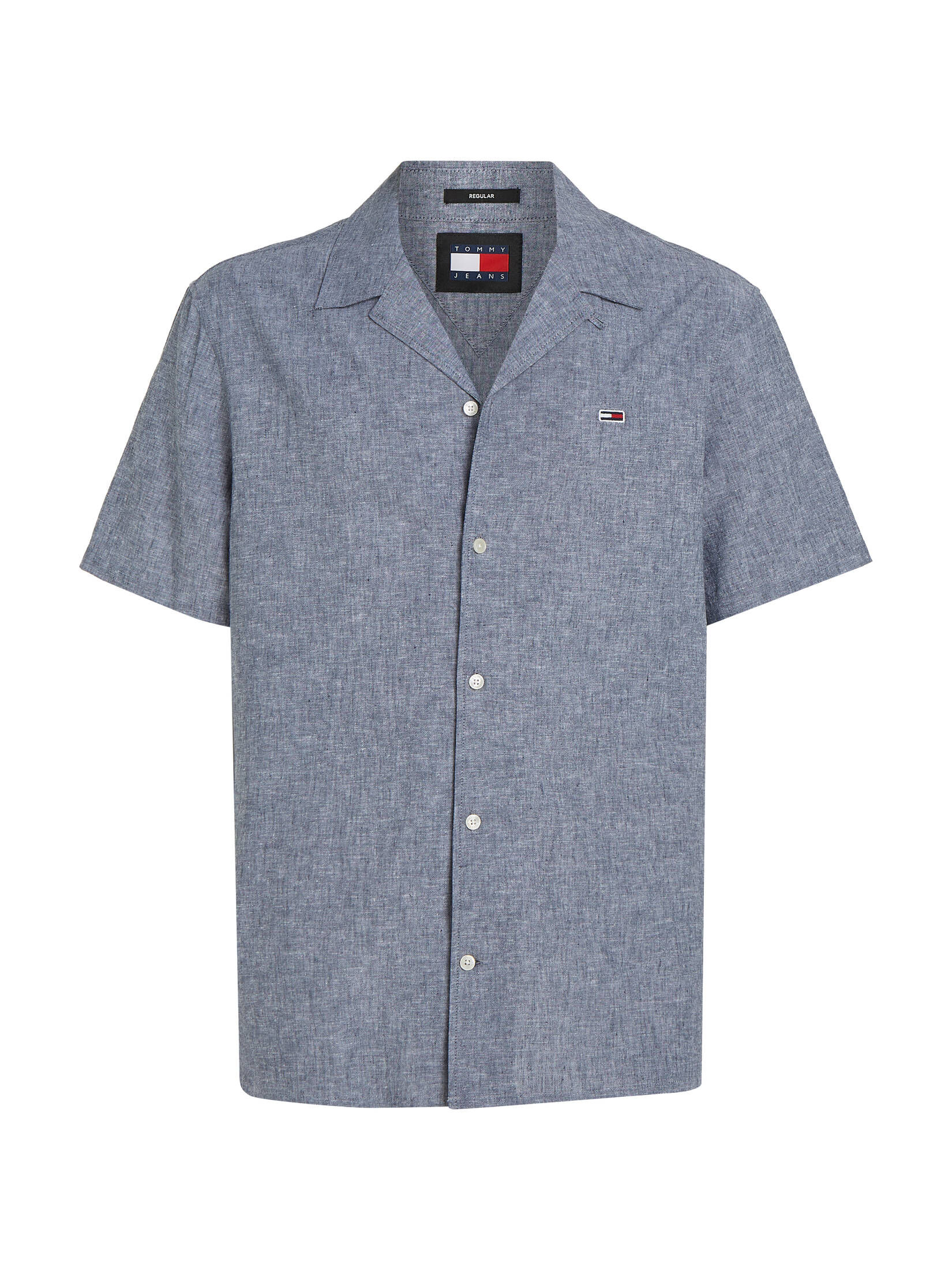 Tommy Jeans| Herren Hemd TJM LINEN BLEND CAMP SHIRT Kurzarm