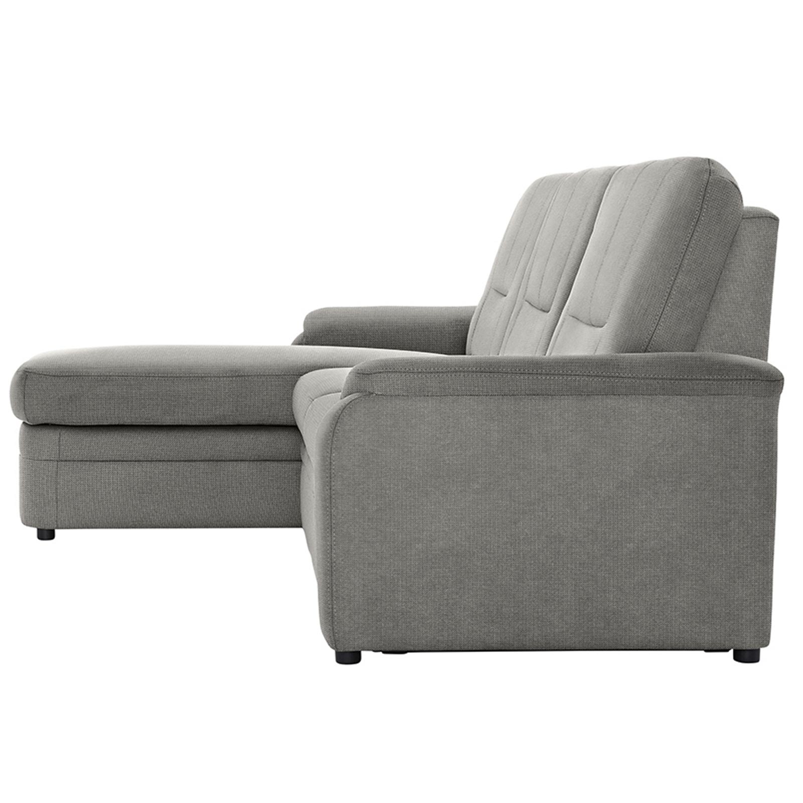 polsterpower Ecksofa - Belle silver - Basismodell - Recamiere links