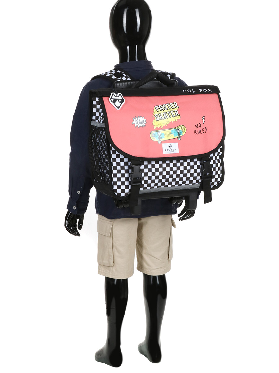Cartable À roulettes RÀversible Pol Fox Skate 2 - 38 cm