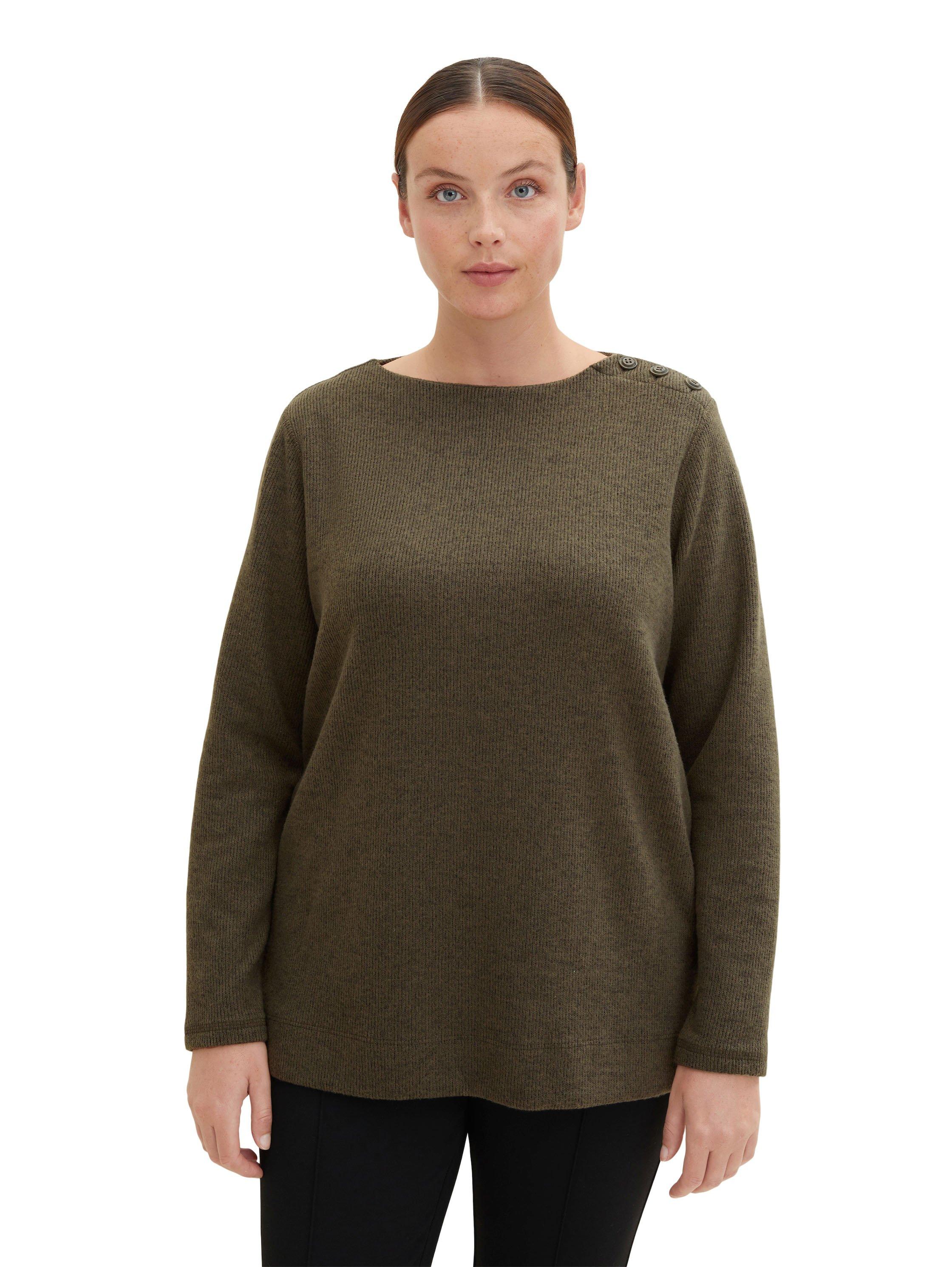 Sweatshirt mit Knopfleiste auf der Schulter