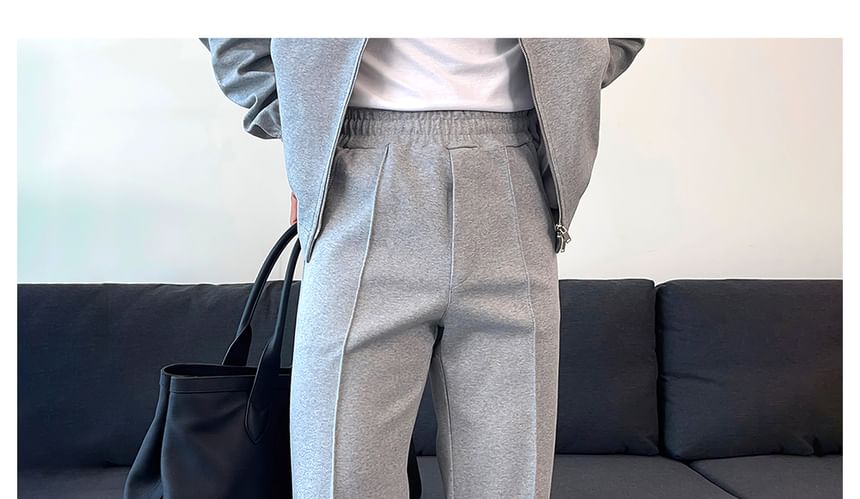 Okwano - Effen jack met rits / Rechte broek met gemiddelde taillehoogte
