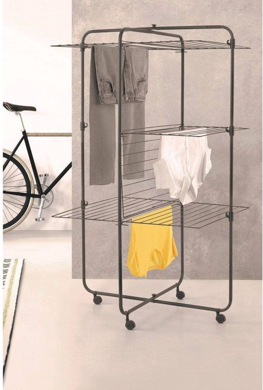 Tomado-Metaltex Dijon Onyx Droogtoren - Zwart - 33 m Drooglengte