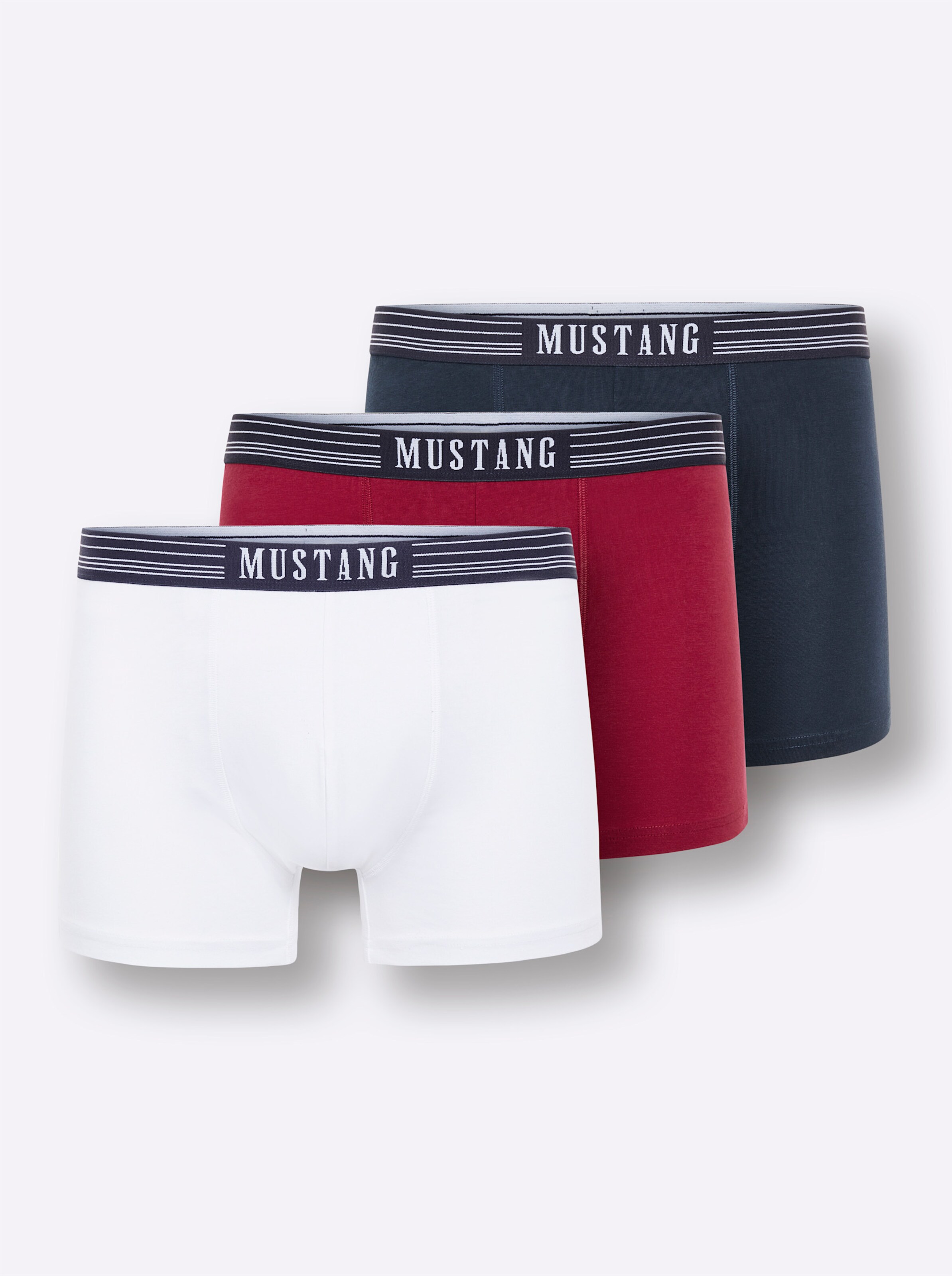 Mustang Pants in marine + weiß + rot