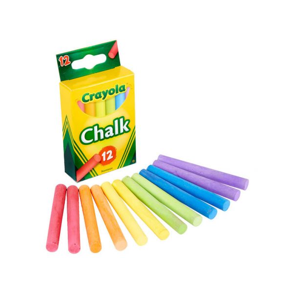 Crayola Chalk Giz Colorido 12 Unidades