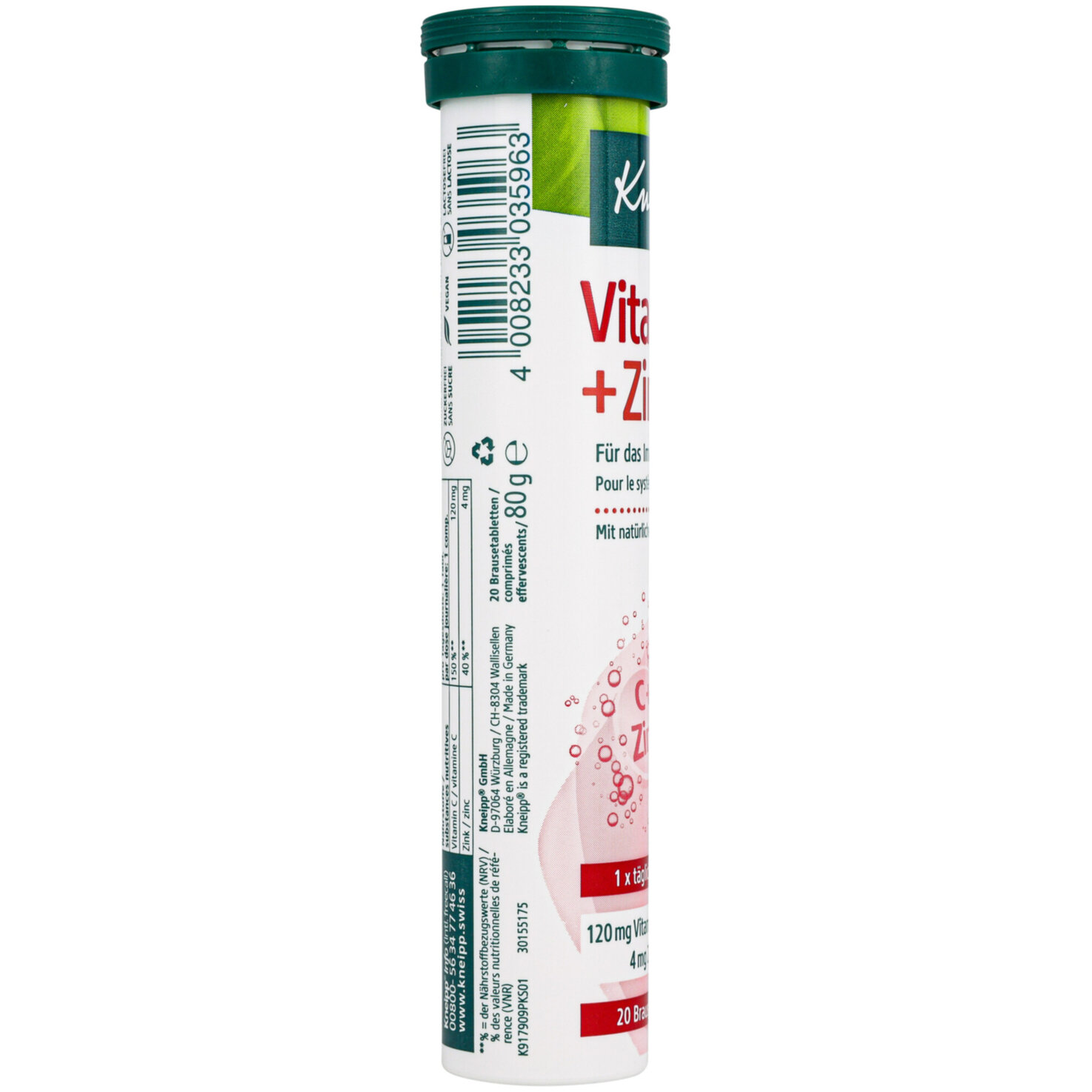 Kneipp Vitamin C + Zink 20 Brausetabletten