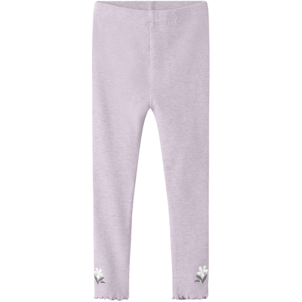 Køb Name It Lavender Fog Nmfdari Leggings
