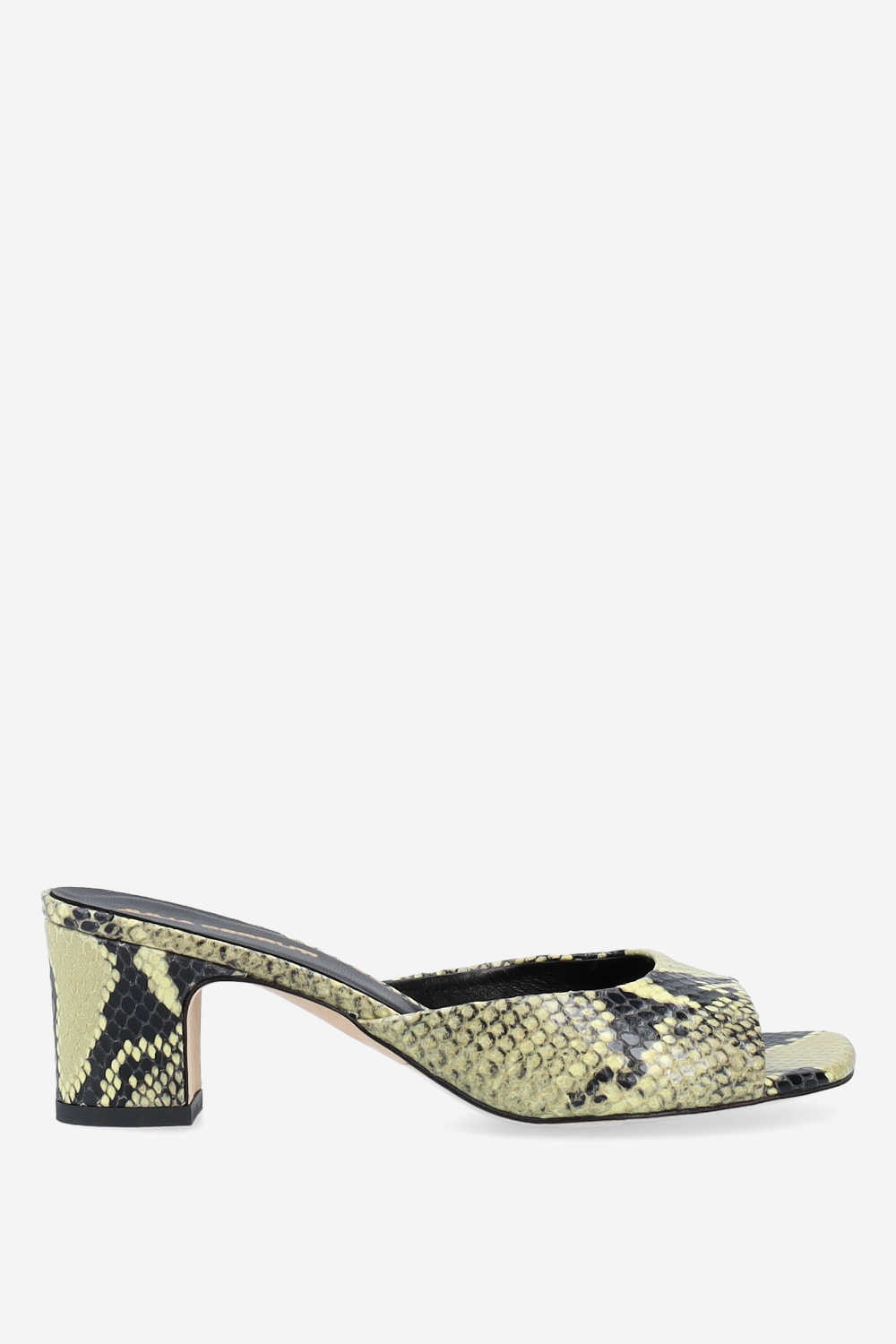 Pitone heeled leather sandals