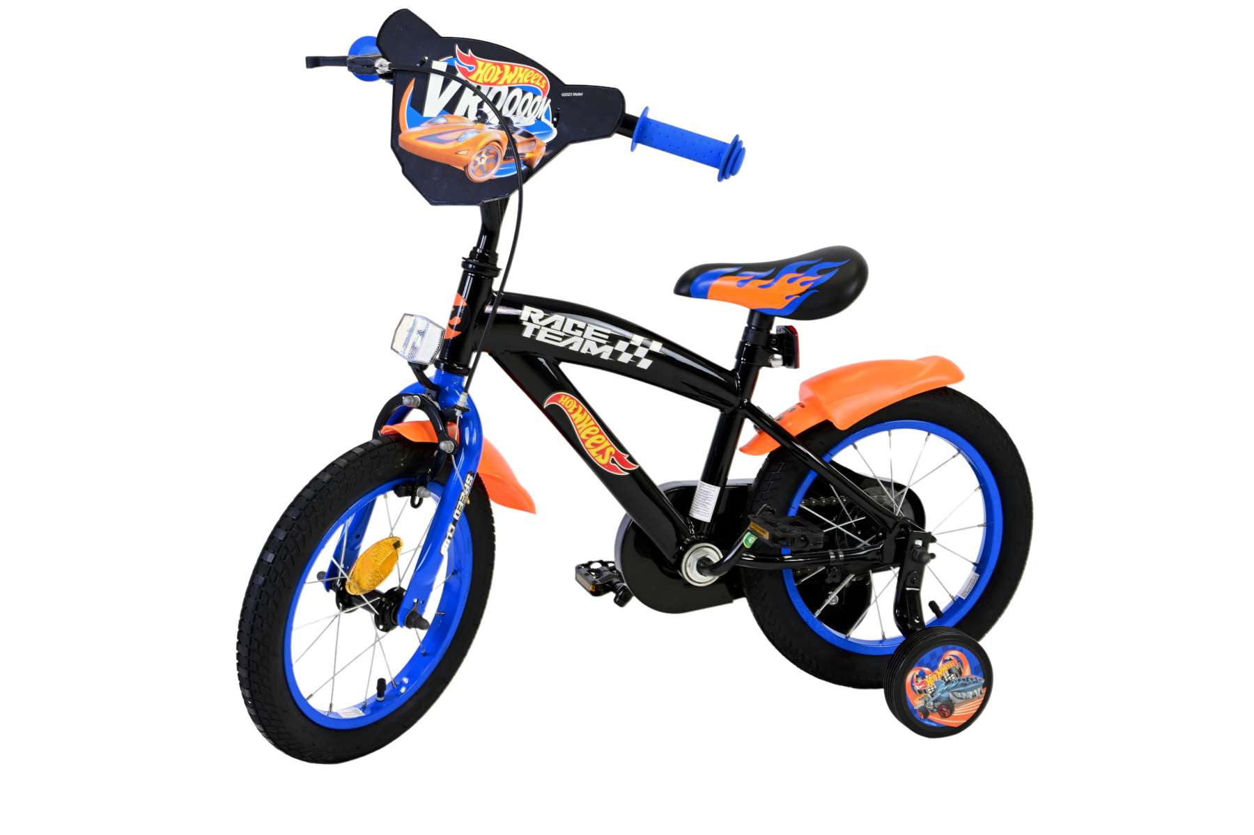 Kinderfahrrad Hot Wheels für Jungen Schwarz Fahrrad 14 Zoll Kinderrad