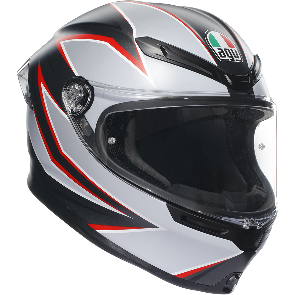 AGV - Casque K6 S Flash Gris / Noir Mat / Rouge
