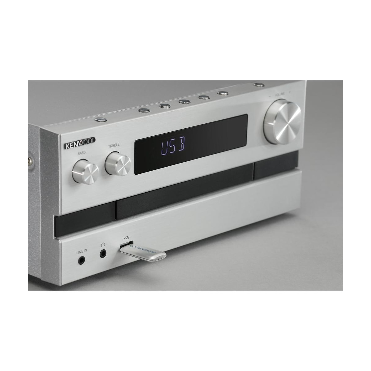 Kenwood M-918DAB - Minianlegg med Bluetooth og DAB, Sølv