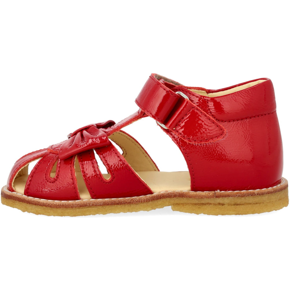 Køb Angulus Dark Red Begynder Sandal Med Sløjfe Og Velcro Lukning