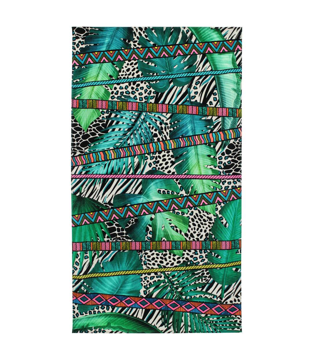 Drap de plage 100x180 cm JUNGLE Vert