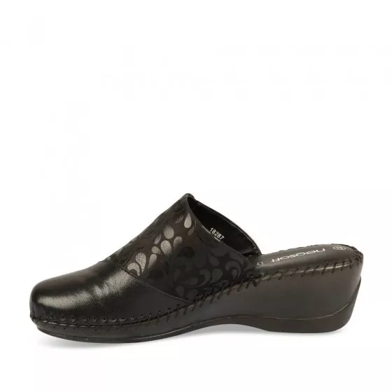 Mules NOIR NEOSOFT RELAX CUIR