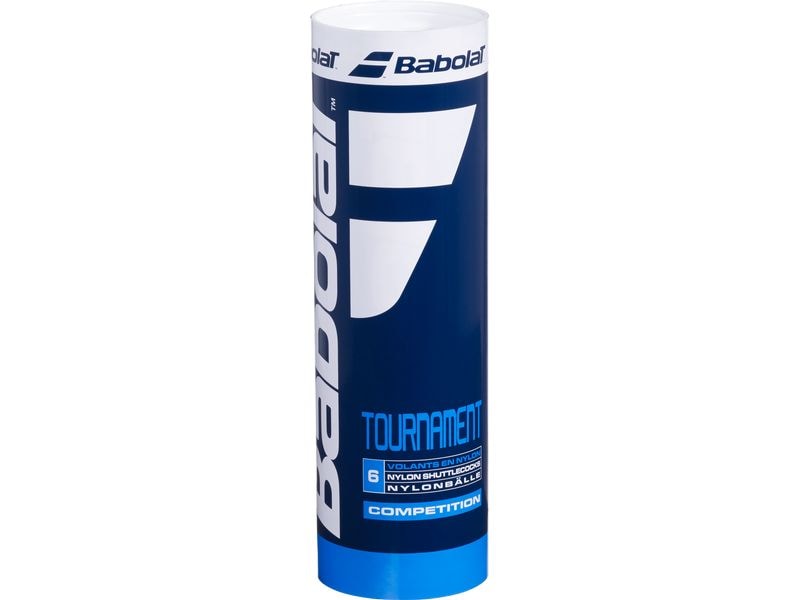 Babolat Badminton Shuttlecocks 6 Stück, Dose, Medium, Weiss Federball für Badminton