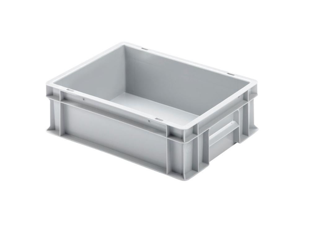 PROREGAL Eurobox met gesloten handgreep HxBxD 12 x 30 x 40 cm 11 liter Grijze Eurobox transportbox