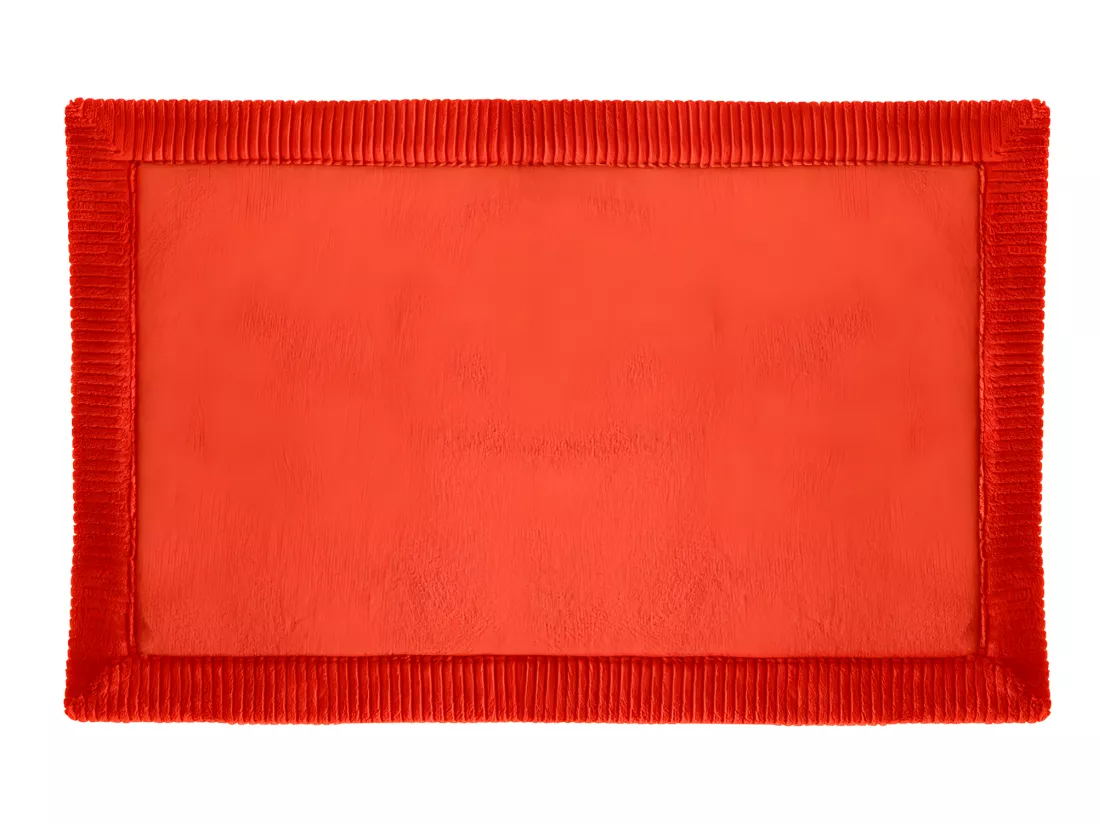 Tapis de Salle de bain Rose nacarat à mémoire de forme 50 x 80 cm