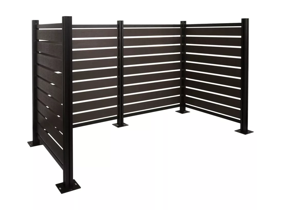 Clôture pour poubelles en aluminium MCW-K57, anthracite