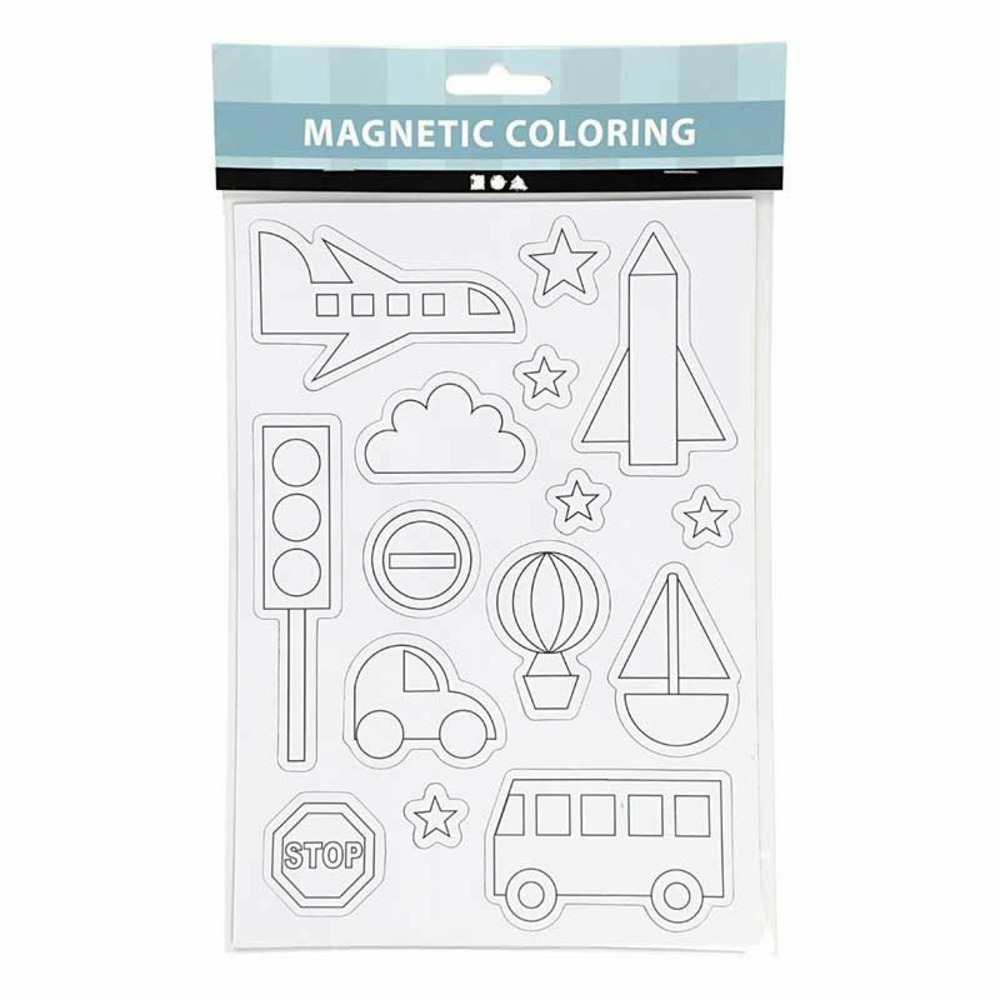 15 magnets blancs à décorer - transport