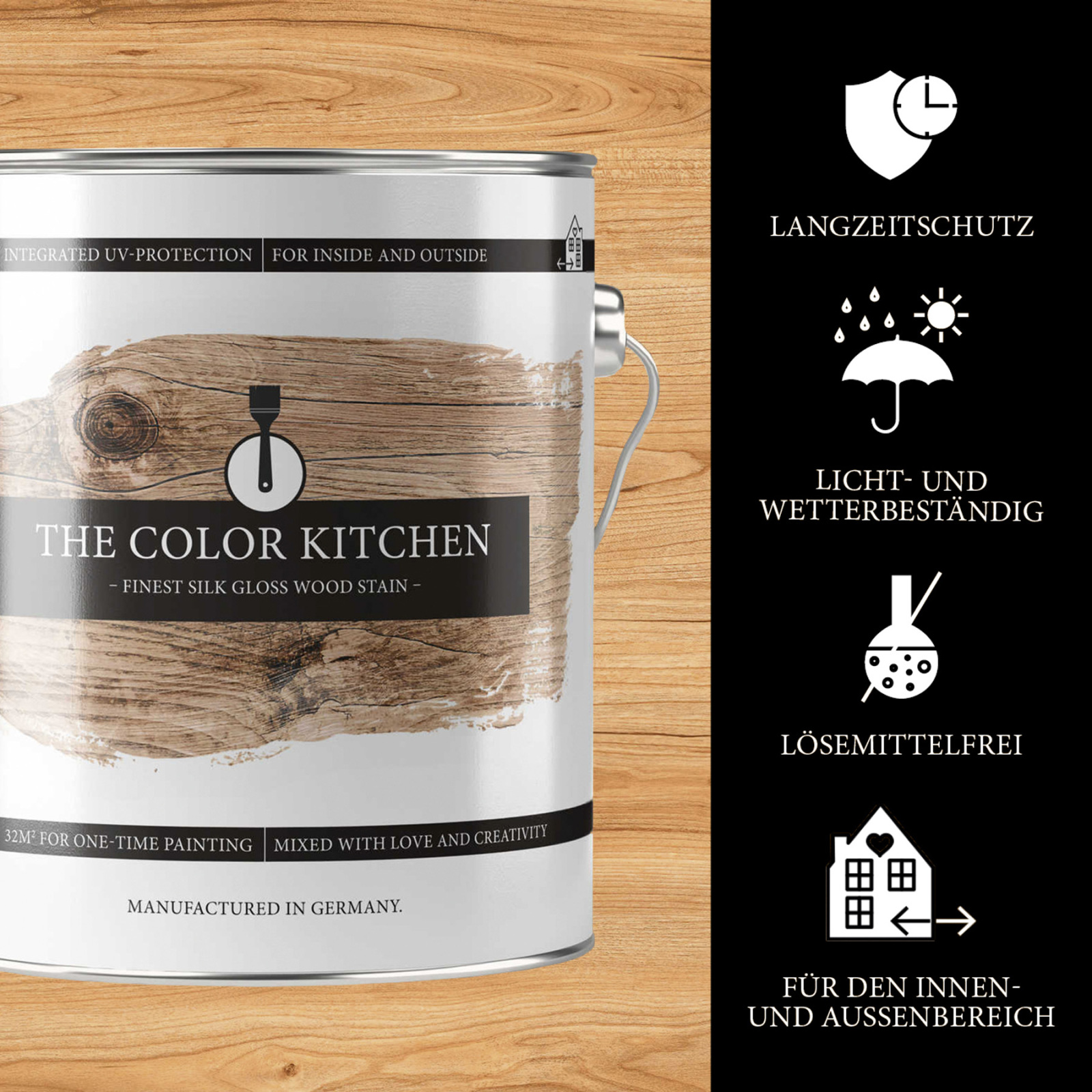 The Color Kitchen Holzlasur WOOD STAIN - Kiefer - 2,5 Liter