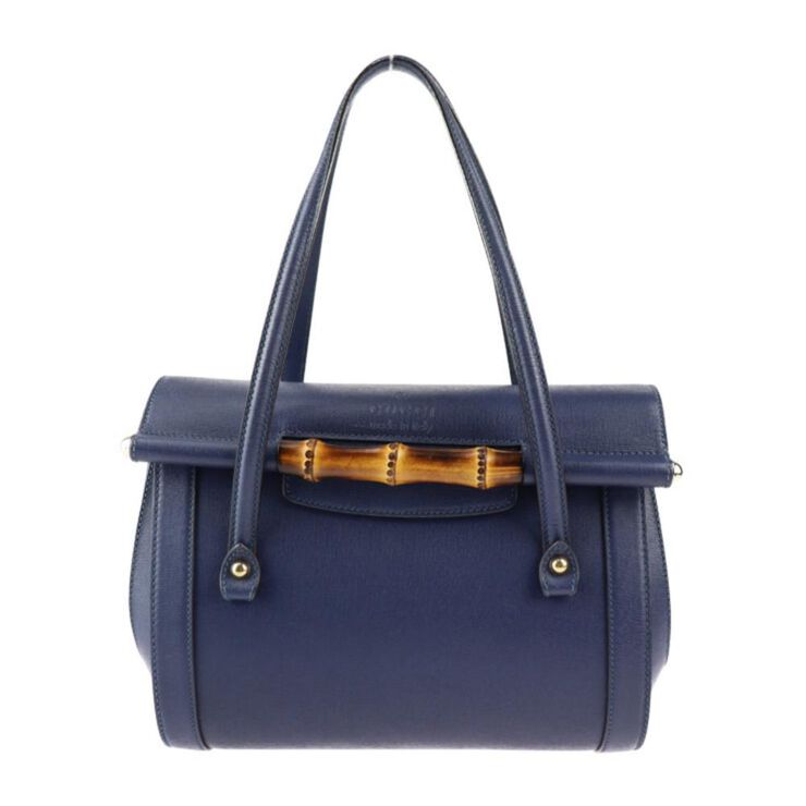 Gucci Vintage Gucci Bamboo Navy