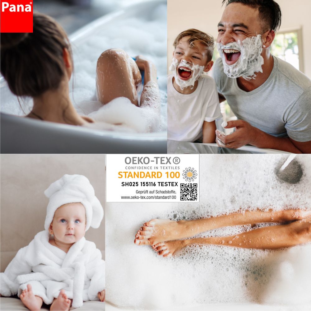 PANA® Kuscheliger Chenille Badvorleger • Badematte • Badteppich • Duschvorleger • 60x100 cm • Rutschfester Badeteppich • Ökotex zertifiziert