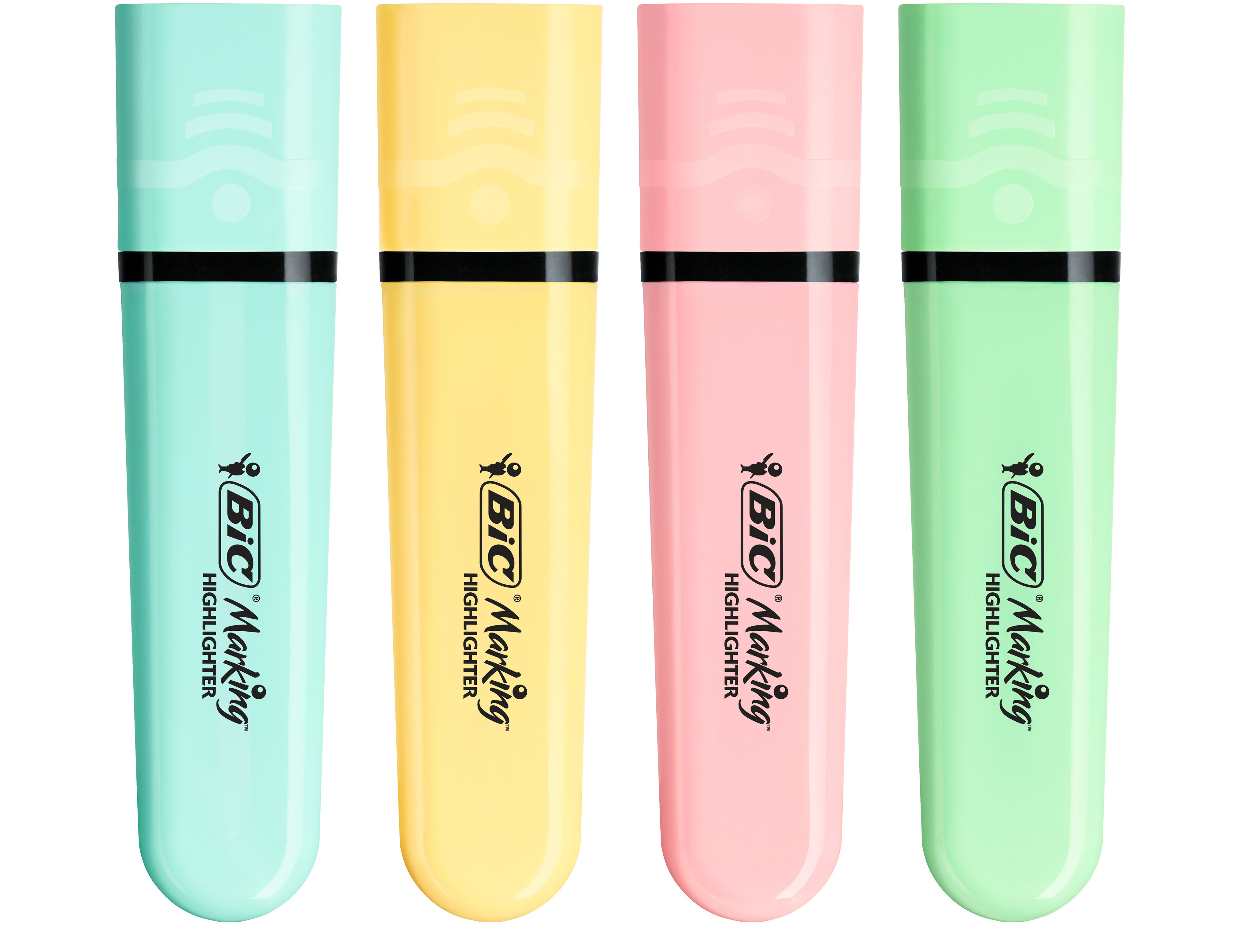 SUBLINHADORES BIC PASTEL CORES SORTIDAS 4 UNIDADES