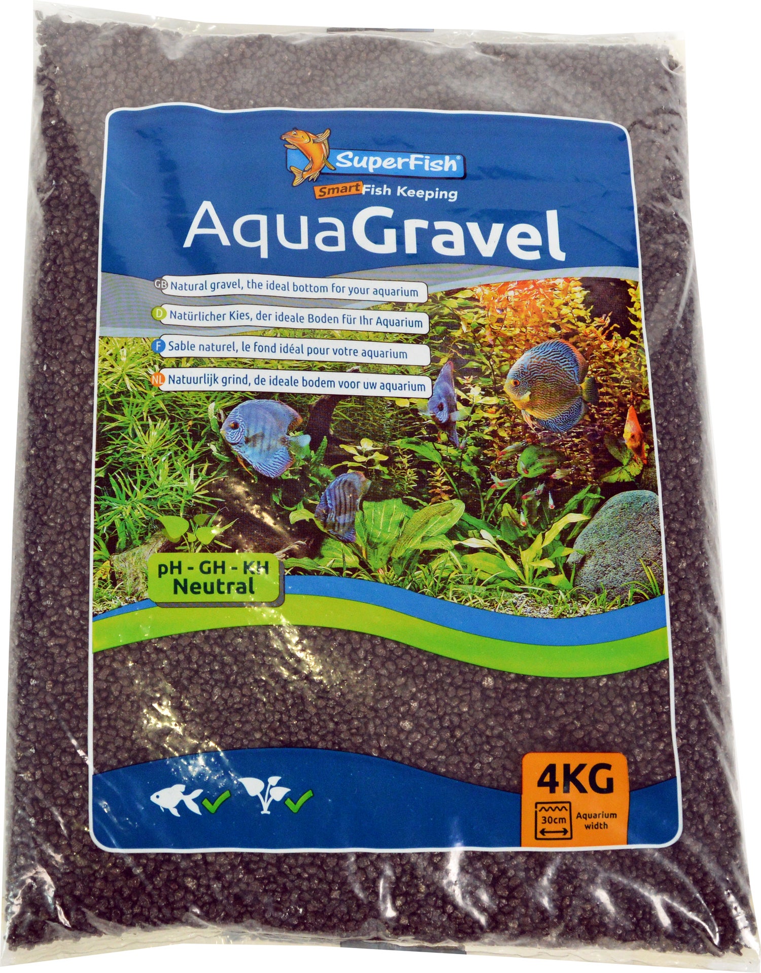 SuperFish aquariumgrind zwart 4 kg
