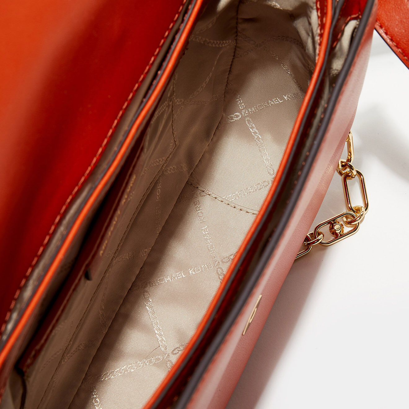 Michael Kors Sac porté épaule en Cuir & Daim Parker orange - 23x19x6 cm