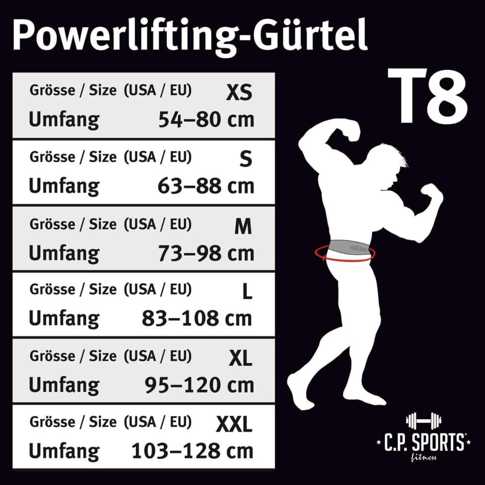 C.P. Sports Powerlifting Gewichthebergürtel XS
