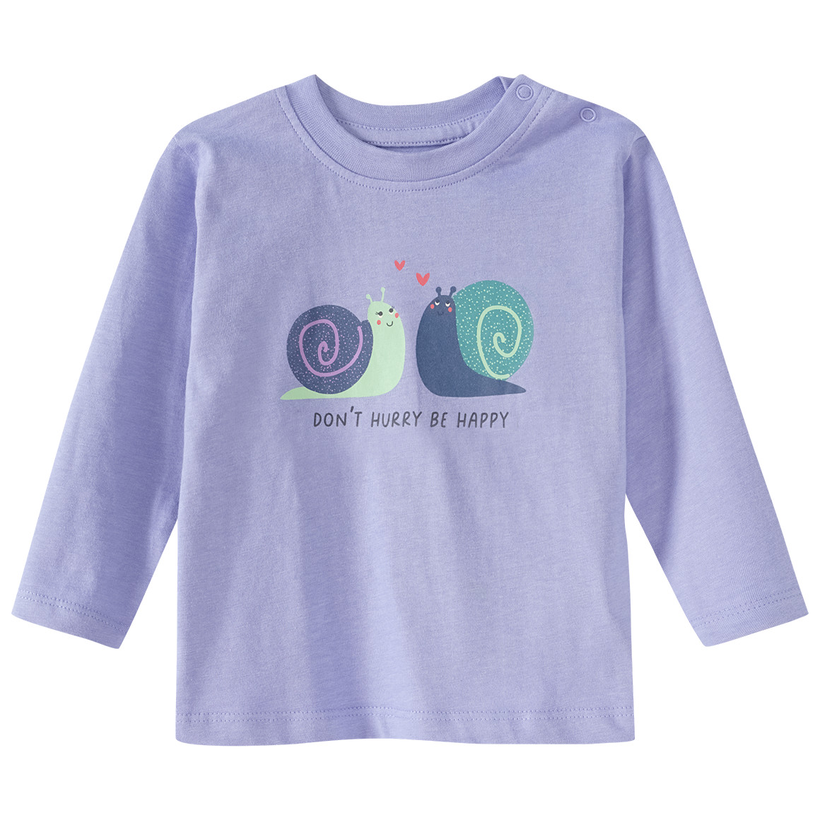 Topomini 2 Baby Langarmshirts aus Bio-Baumwolle helllila / creme