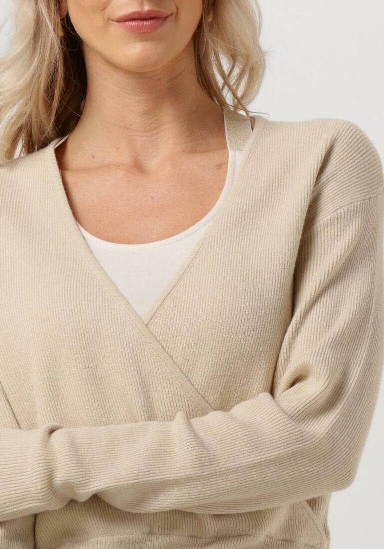MINUS beige minus trui aline wrap knit pullover