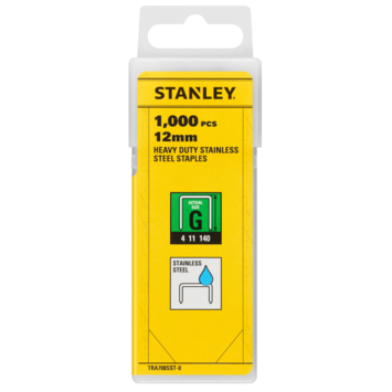 Stanley nieten type G roestvrij staal lengte 12mm - 1000st.
