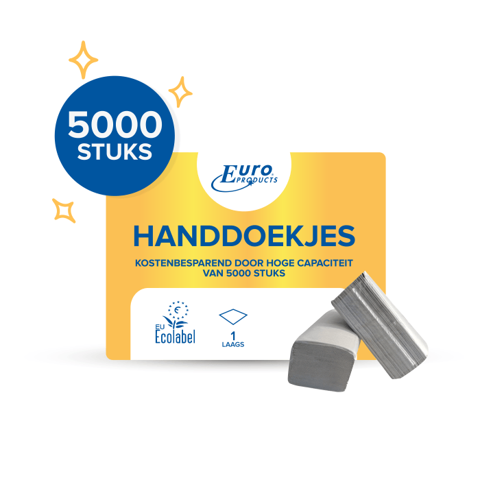 Papieren handdoekjes Z vouw 1laags 25x23cm naturel 5000stuks (917AZ)