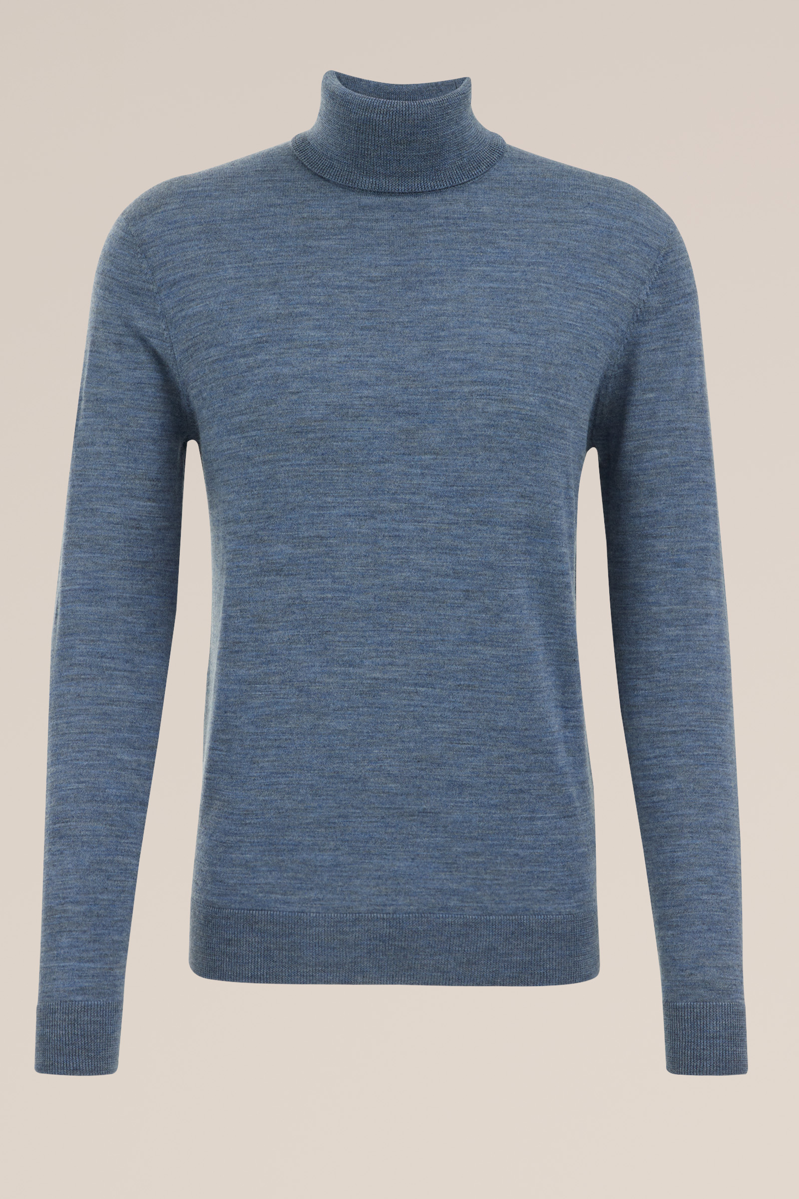 coltrui van merinowol WE Fashion Pastelblauw