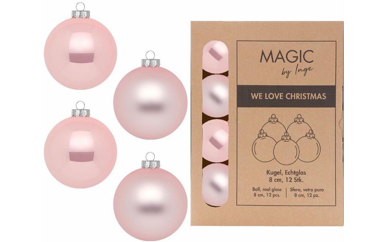 Weihnachtsbaumkugel »Lovely Magnolia Ø 8 cm, 12 Stück,«