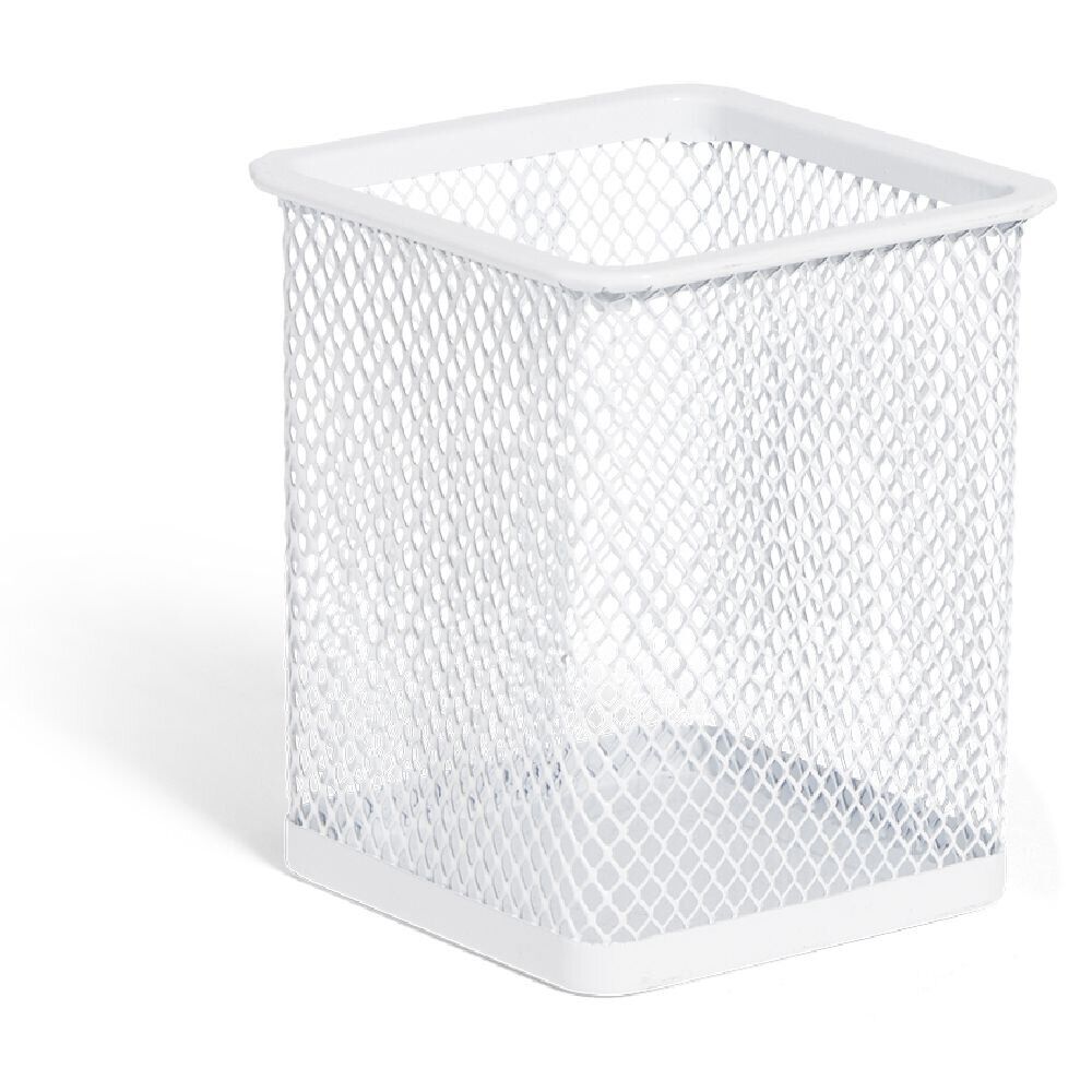 Pot à crayon métal mesh noir ou blanc 8x8cm