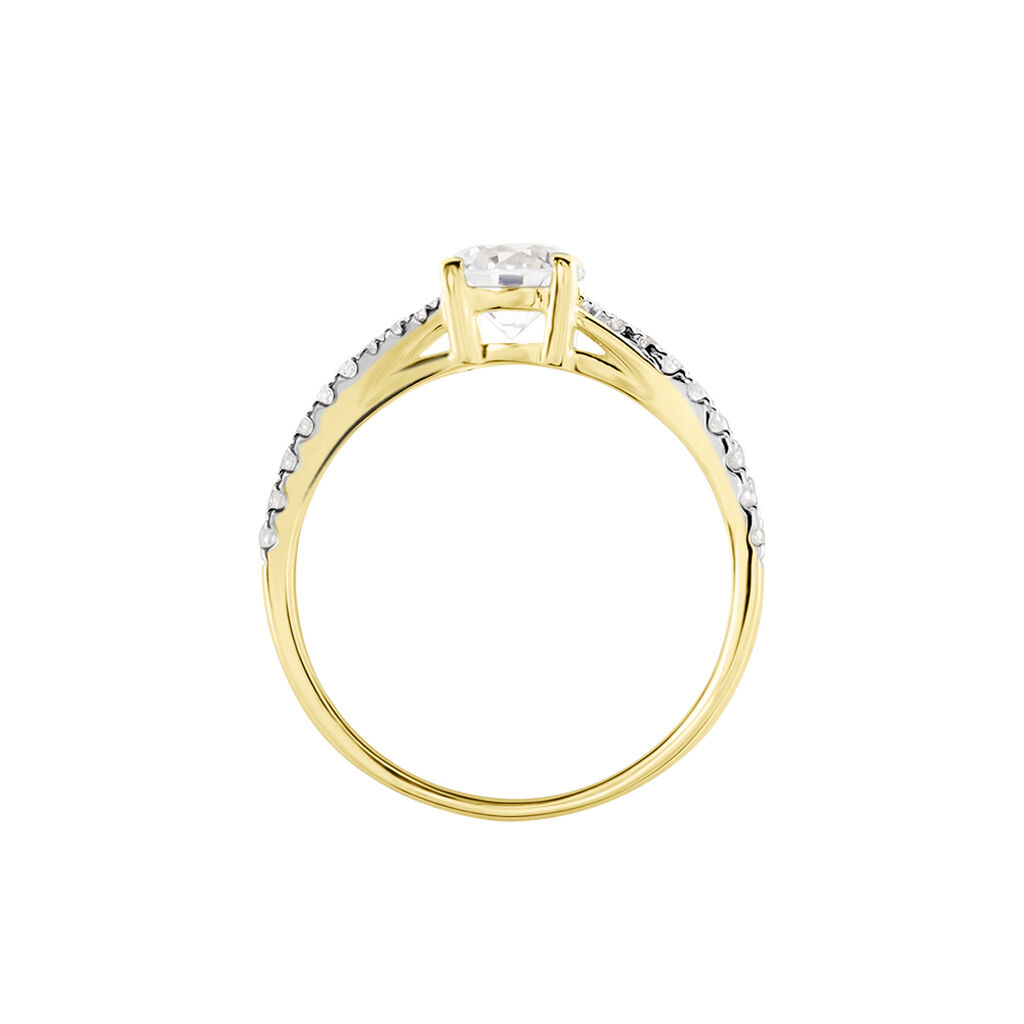 Bague Evita Or Jaune Oxyde De Zirconium