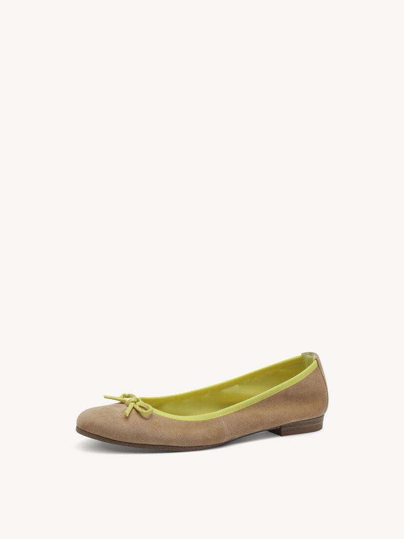 Leren Ballerina - beige