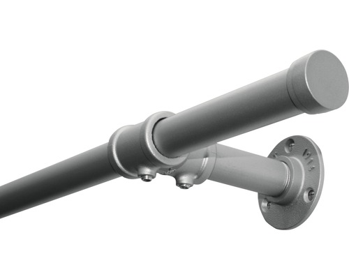 Gordijnroede Industrial Home, zilver, 160 cm, Ø 25 mm