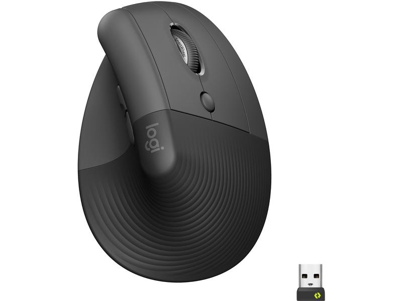Logitech Ergonomische Maus Lift for Business Graphite Komfortable ergonomische Maus mit vertikalem Design für kleine bis mittelgrosse Hände