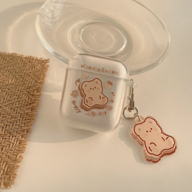 kloudkase - Bear Transparent AirPods / Pro Earphone Case Cover