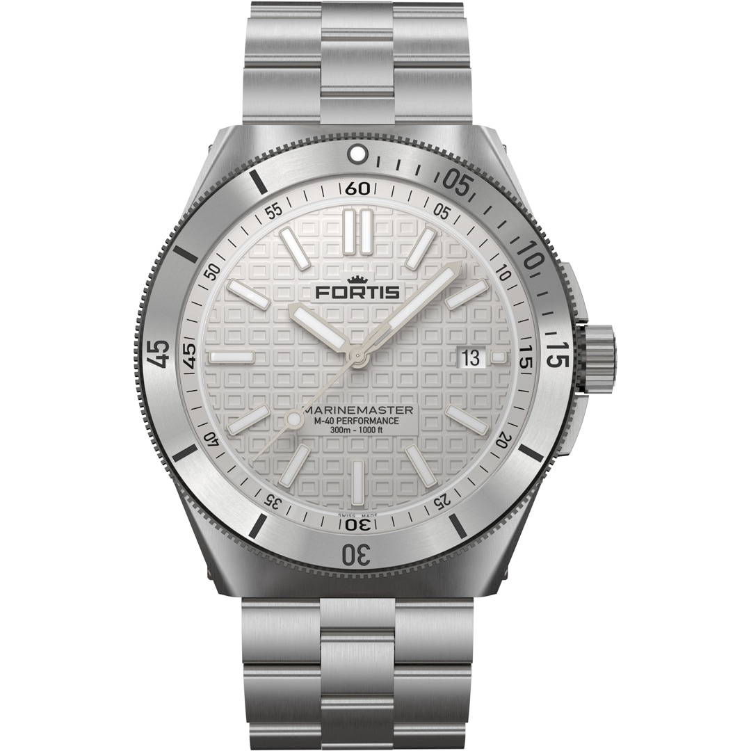 Fortis Marinemaster M-40 Snow White Block Bracelet
