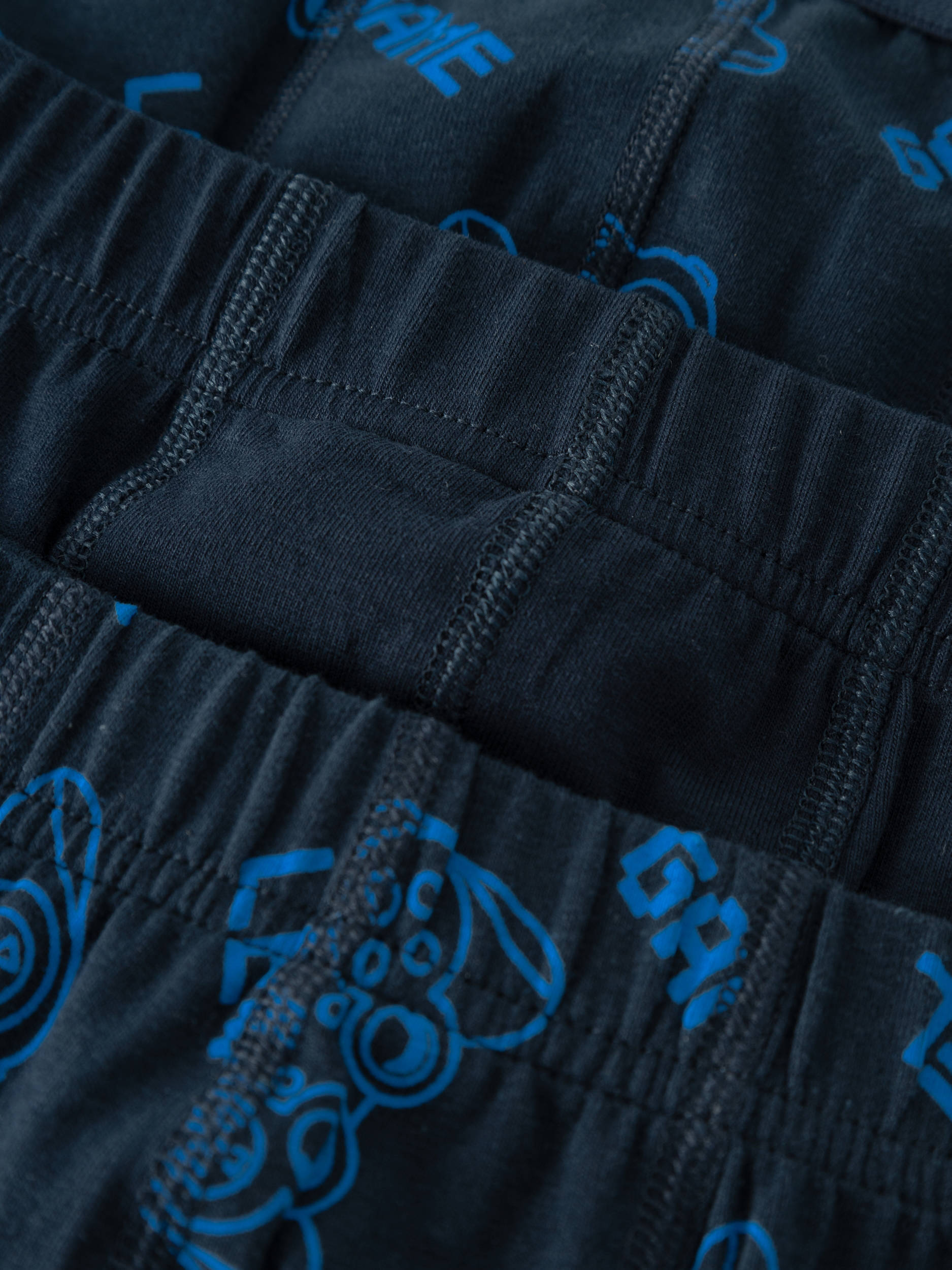 NAME IT boxershort NMMTIGHTS- set van 3 donkerblauw/blauw