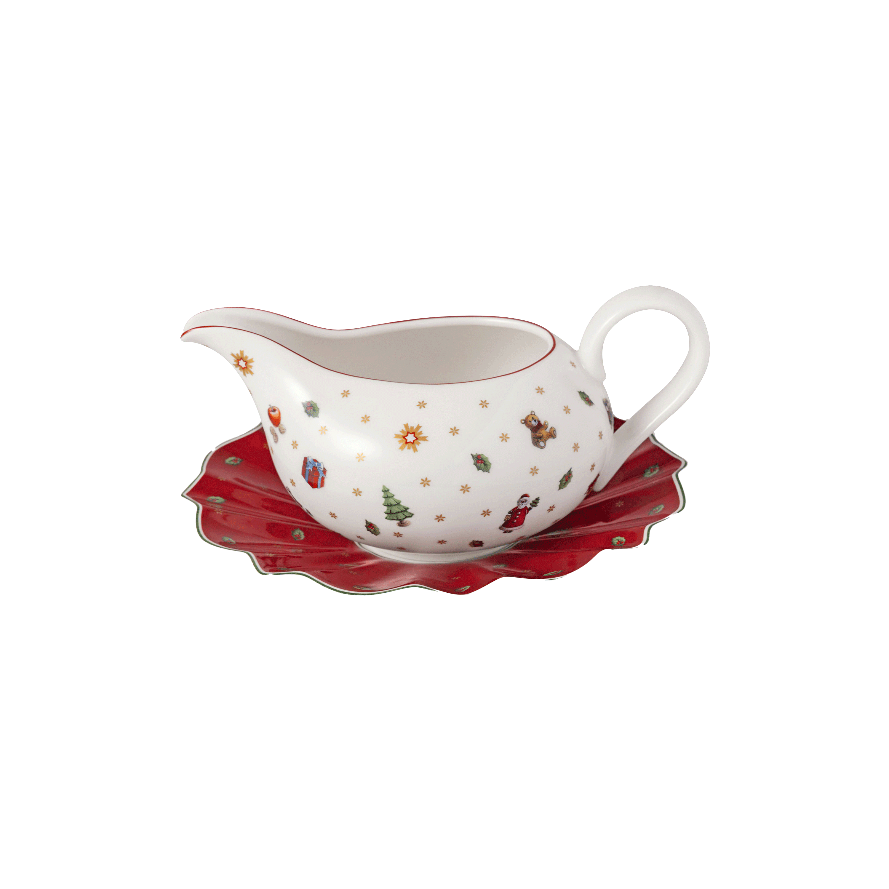 Toy's Delight Gravy boat and saucer Multi-colored, Premium Porcelain