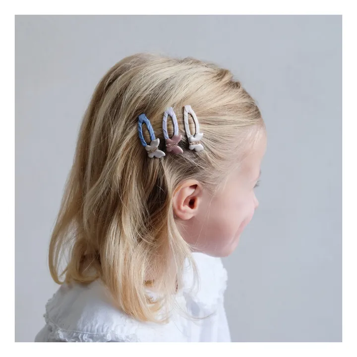 Mimi & Lula Lot 5 Mini Barrettes Butterfly | Crème