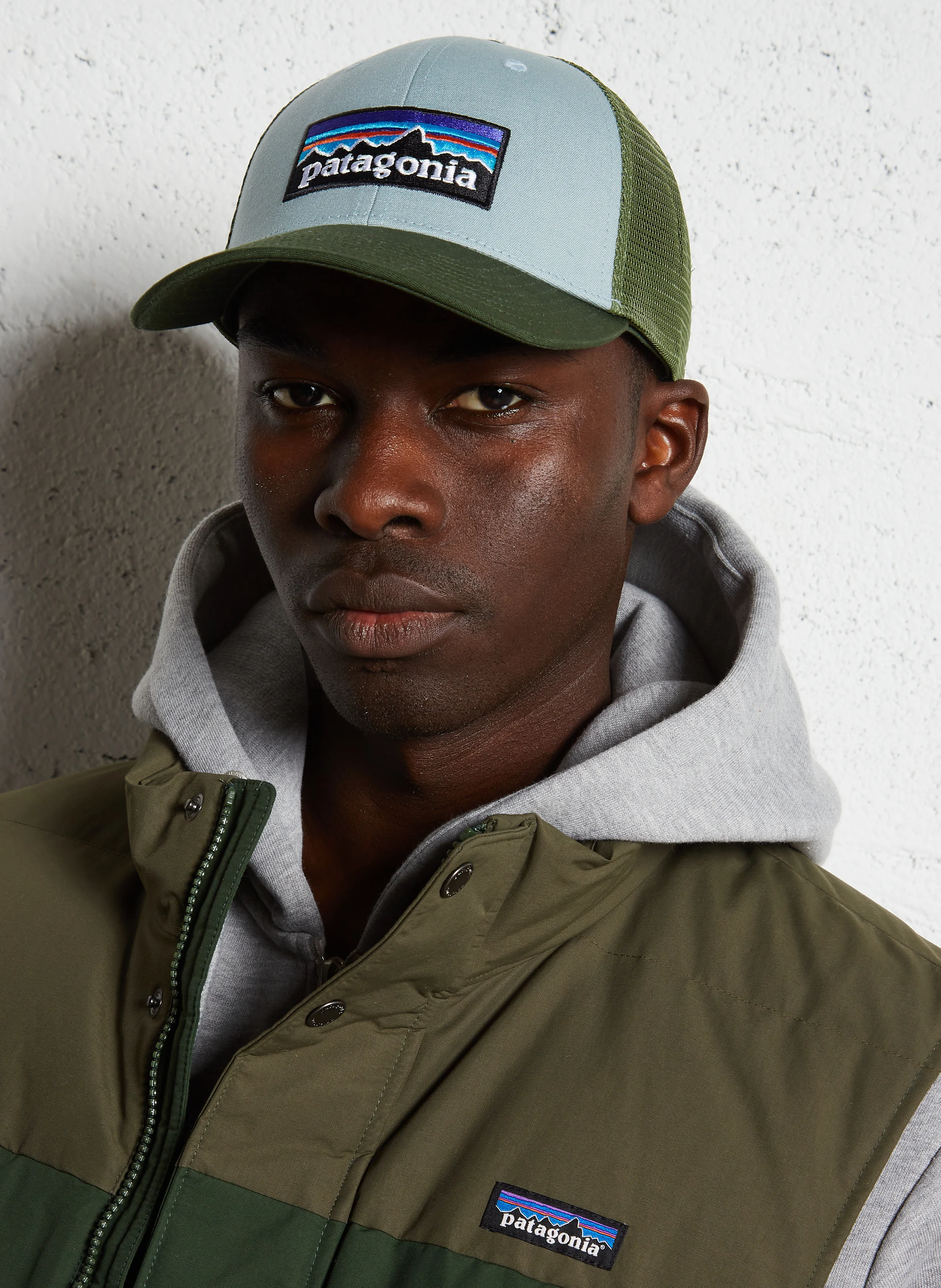 Casquette brodée en coton et mesh | Bleu