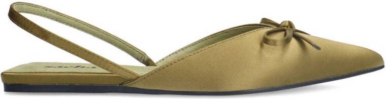 Sacha Dames Groene slingbacks met strikje