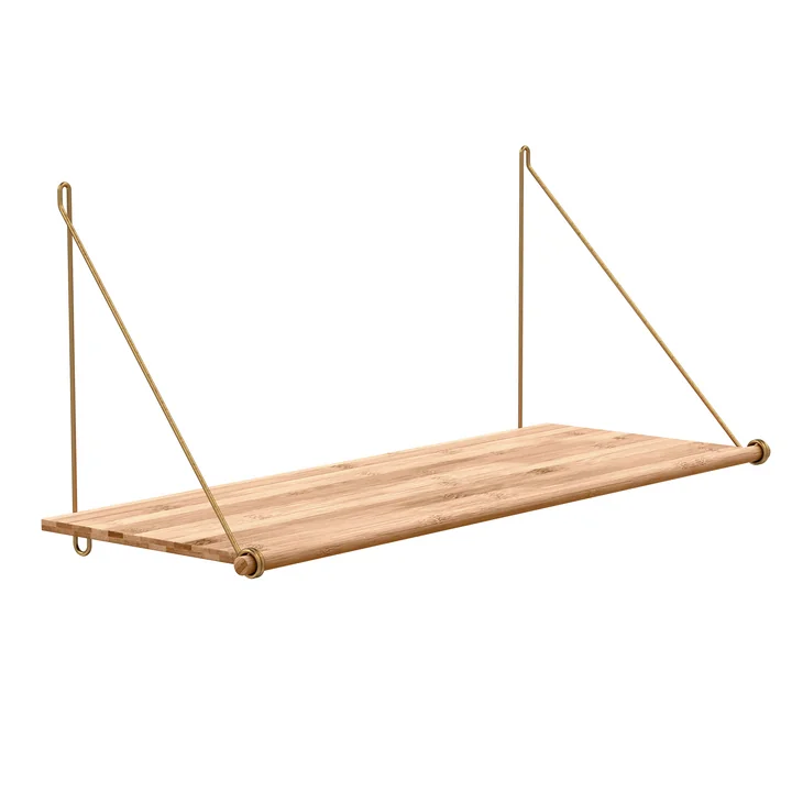 We Do Wood - Loop Shelf, Bambus / Messing