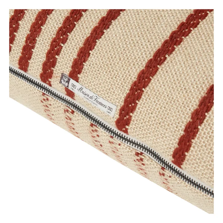 Maison de Vacances Coussin vice versa en toile de Myre brodée | Argile